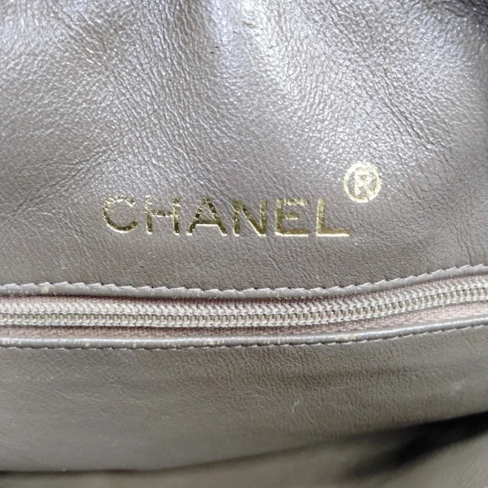 Authentic Chanel Leather Round Bag
